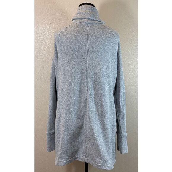 Athleta Star Valley Open Front Fleece Wrap Cardigan Sweater Women's Large - Picture 6 of 13